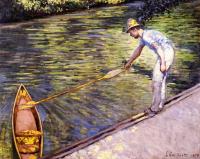 Gustave Caillebotte - Boater Pulling on His Perissoire